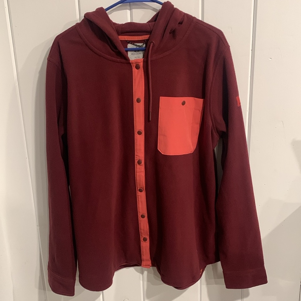 Ascend Microfleece Hooded Button Up Jacket